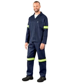 Technician 100% Cotton Conti Suit – Reflective Arms & Legs – Yellow Tape