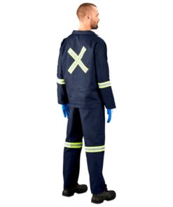 Technician 100% Cotton Conti Suit – Reflective Arms, Legs & Back – Yellow Tape