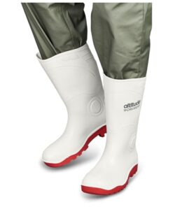 Hygiene Gumboot – White with Red soles