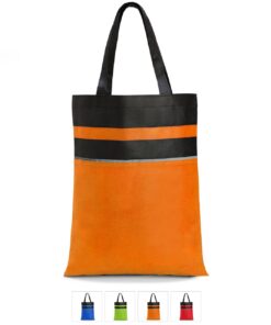 Shopper & Tote Bag With Reflective Stripe – Various Colours