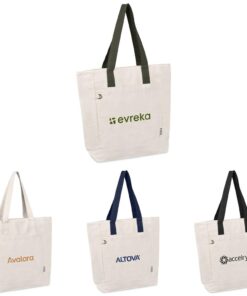 Tansu Recycled Canvas Conference Tote With Zip Closure & Front Pocket