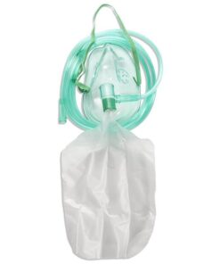 Oxygen Mask Non-Rebreather 2m tubing + Bag – Adult