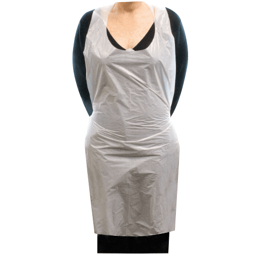 Disposable Aprons – White/Clear (100’s) - Image 2