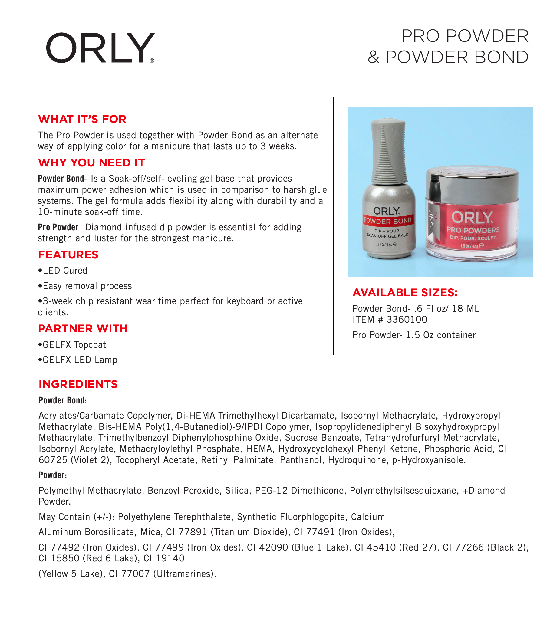ORLY Pro Powders- Coming Up Roses - Image 2