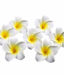 Frangipani foam flower Yellow & White 8cm