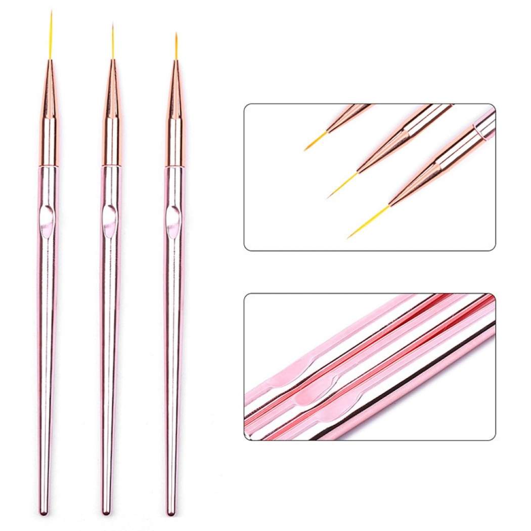 Rose Gold striping brush set | 3pc - Image 4
