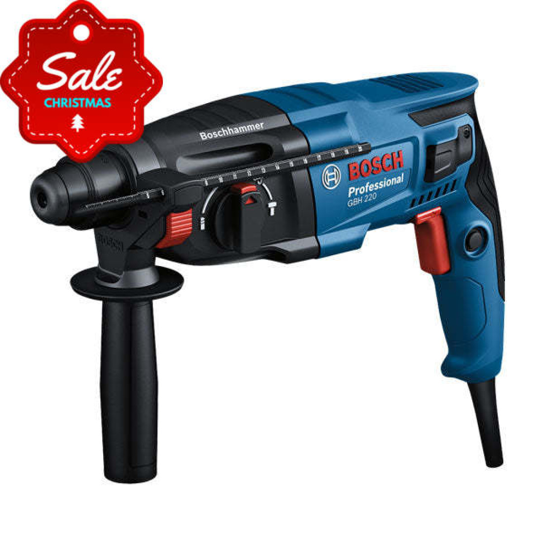 Bosch Professional 720W Rotary Hammer Gbh 220 + 5 Pc Ruwag Sds Industrial Dill Bit Set